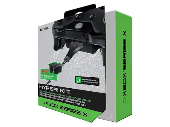 bionic. DIOUKC 2X BATTERIES INCLUDED BATTERIES INCLUS Magnetic connector Connecteur magnetique HYPER KIT. KIT DE RECHARGEABLE PILES BATERIA RECHARGEABLES BATTERY AND RECARGABLE HAUTE 10 FOOT DE ALTA CAPACIT (3M) CAPACIDAD Y ET CBLE WOVEN CABLE FOR KIT DE CABLE TISS DE 3 M SERIES X LIFT LEVER X 'SERIES XBOX FOR POUR