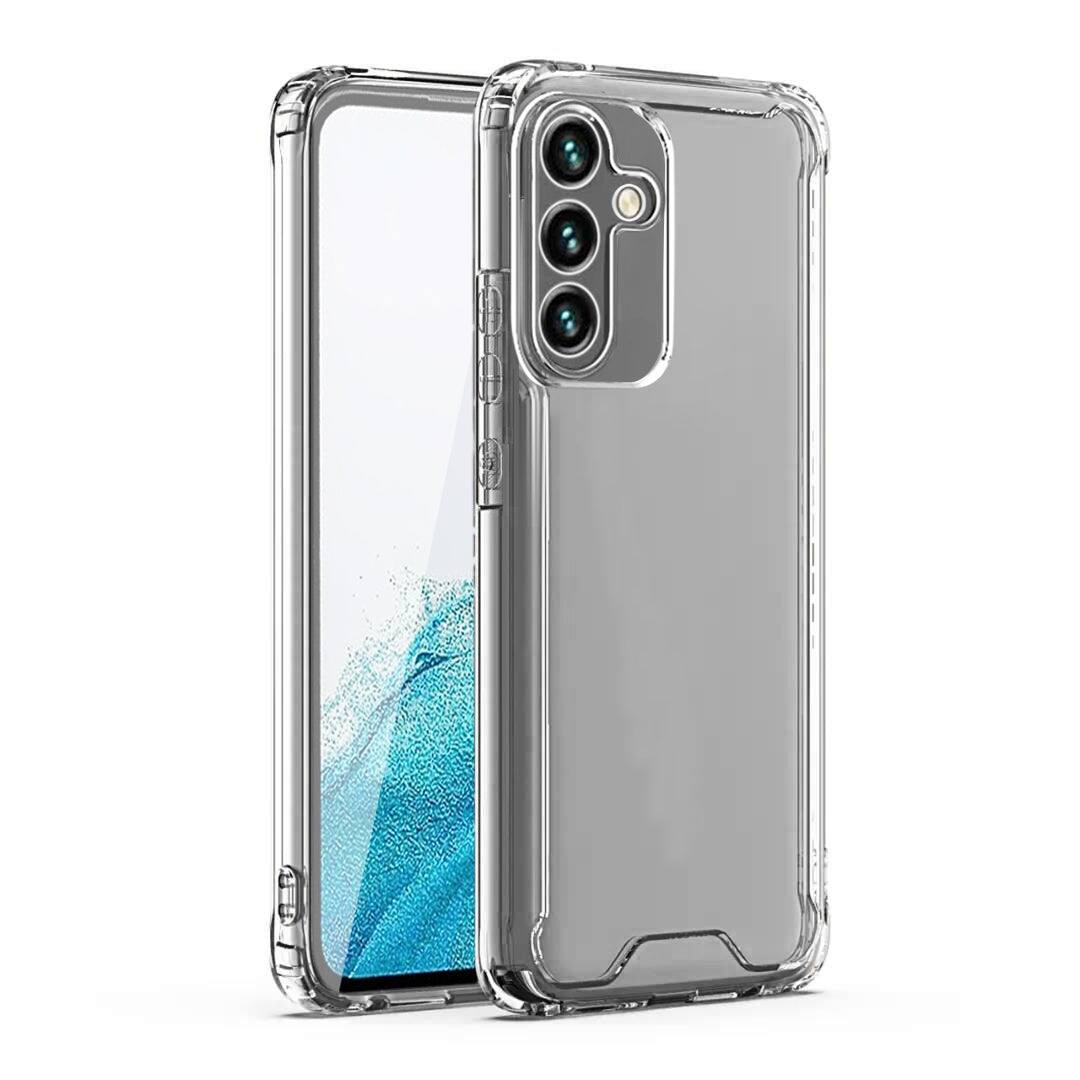 Front. Reiko - High Quality 2X Clean Pc And Tpu Bumper Case In Clear For Samsung Galaxy A54 5G - Clear.