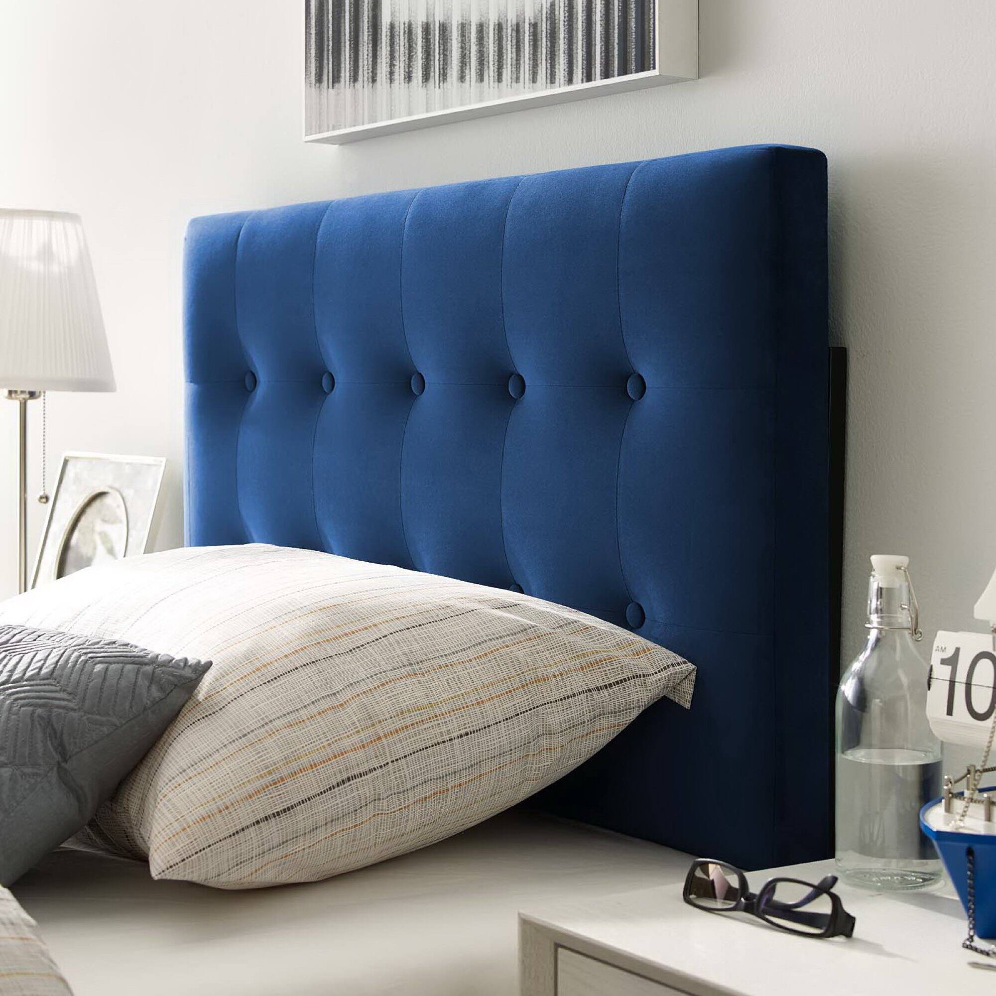 Alt View 2. Modway - Emily Biscuit Tufted Performance Velvet Twin Headboard by Modway - Blue.