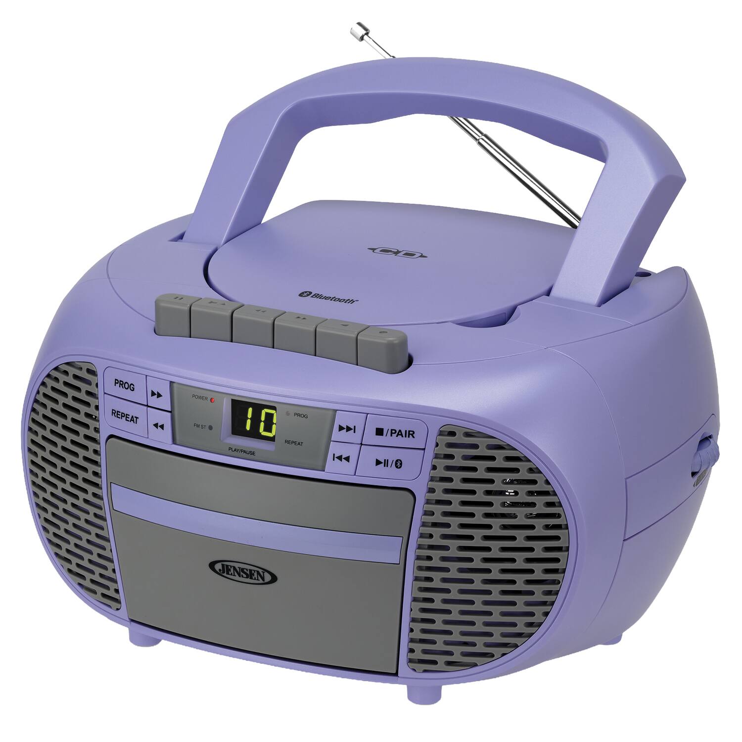 Cp - - Bhaetoatte : PROG REPEAT PNER E5 PROG 10 HIA PLAYPAUSE PI 144 PAIR 0 X DE > - JENSEN