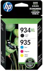 hp SAVE WITH XL BLACK
ÉCONOMISEZ AVEC LA CARTOUCHE NOIRE XL
934XL
Black Noir
935
Cyan
Magenta
Yellow Jaune
SAVE WITH HIGH YIELD BLACK
ÉCONOMISEZ AVEC UN RENDEMENT ÉLEVÉ CARTOUCHE NOIRE