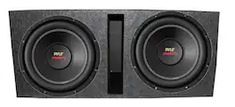 Pyle - PLPW12D 12" 3200W 4-Ohm DVC Car Subwoofer Sub and Dual Ported Enclosure - Black
