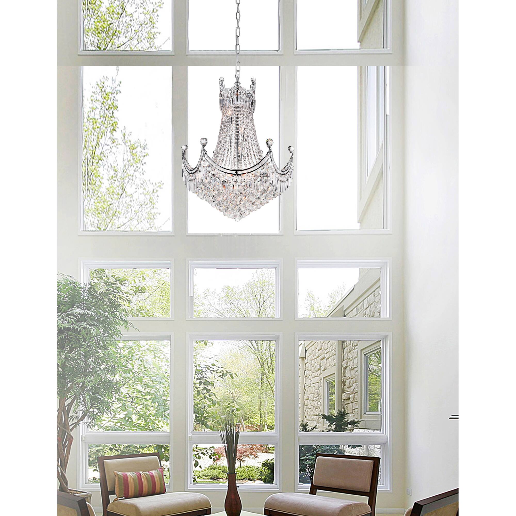 Alt View 2. CWI Lighting - Amanda 15 Light Down Chandelier With Chrome Finish - Chrome.