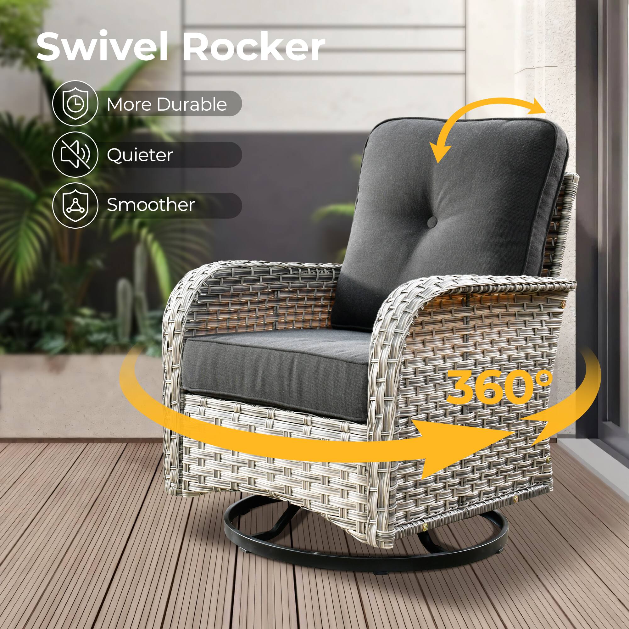 Swivel Rocker

- More Durable
- Quieter
- Smoother

360°