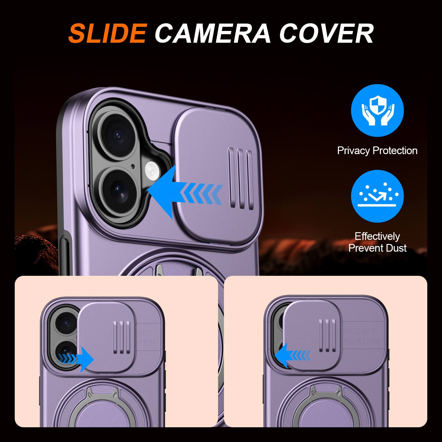 SLIDE CAMERA COVER  
Privacy Protection  
Effectively Prevent Dust