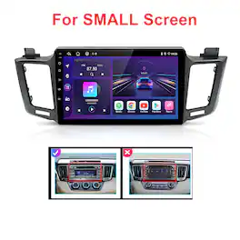 Junsun - 10" 6+128GB Android 15 carplay For Toyota RAV4 2012-2018 Car Stereo Radio GPS Navi WIFI RDS DSP SWC FM BT Small Screen - Black