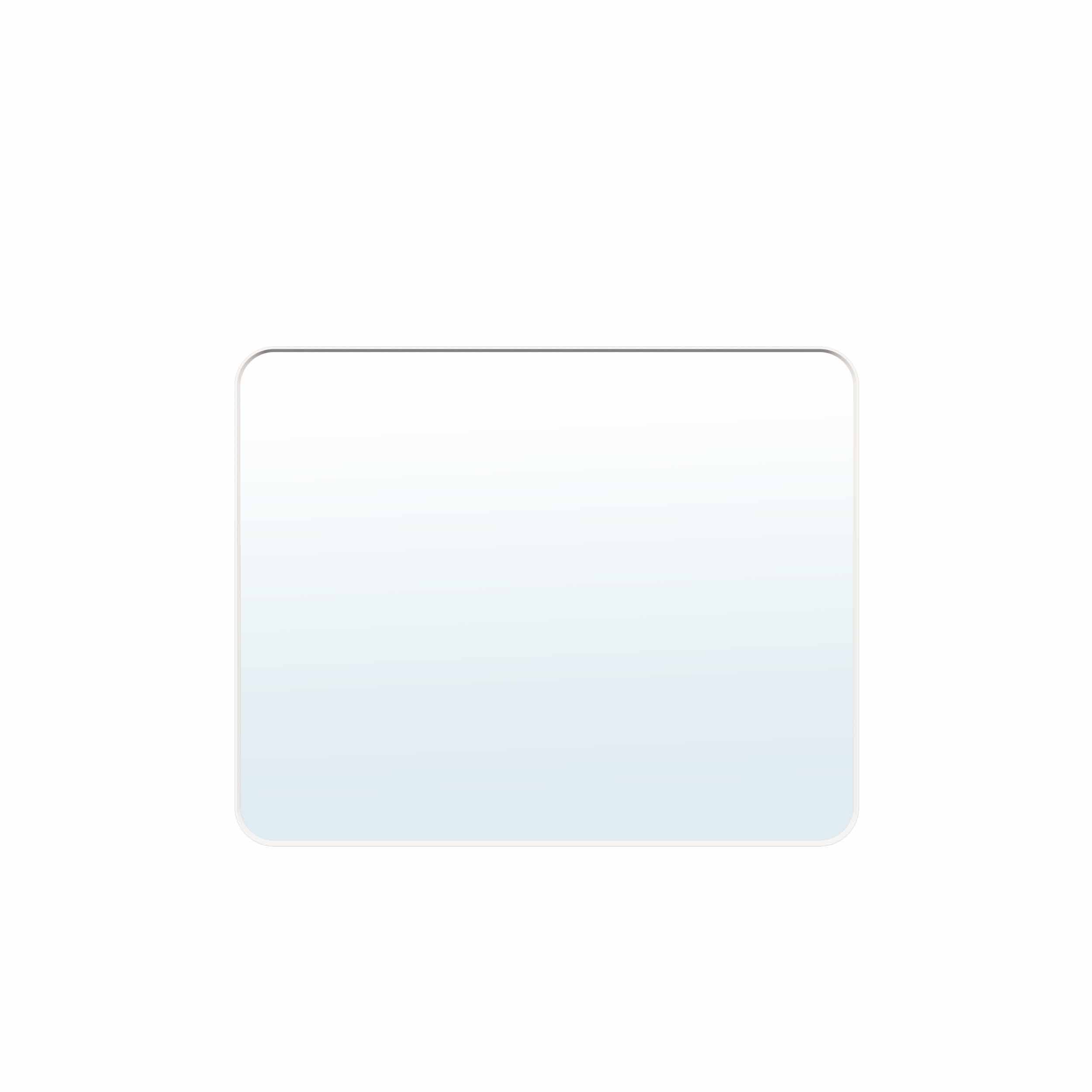 Front. WELLFOR - 40 in. W. x 32 in. H Rectangular Aluminum Framed Wall-Mounted Bathroom Vanity Mirror - White.