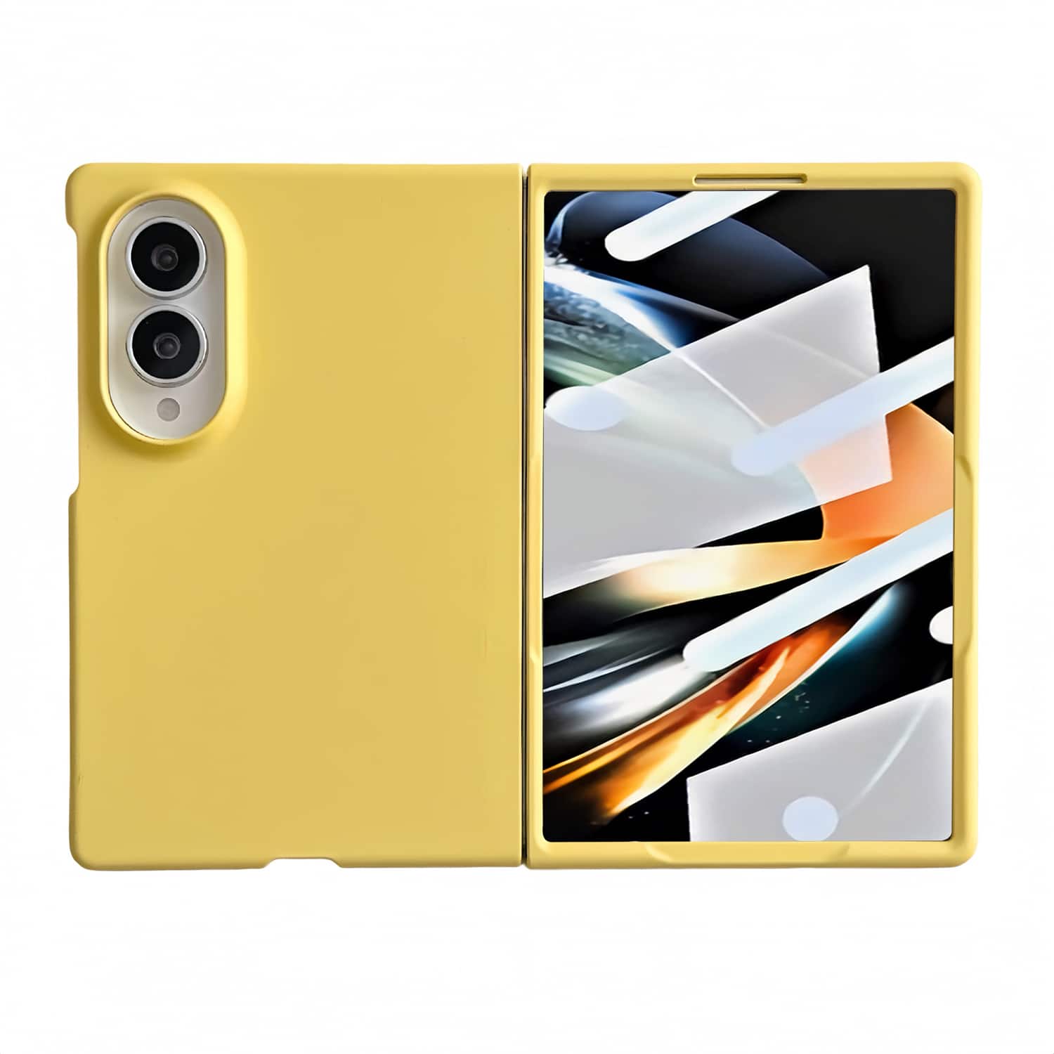 Dteck - for Samsung Galaxy Z Fold8 Rugged Slim Case with Built-in Tempered Glass Protector,Skin-Friendly Shockproof PC Cover - Yellow price history on PriceWatchPro