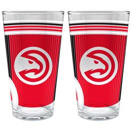 Great American Products - Atlanta Hawks Two-Piece 16oz. Pint Glass Set - Multicolor