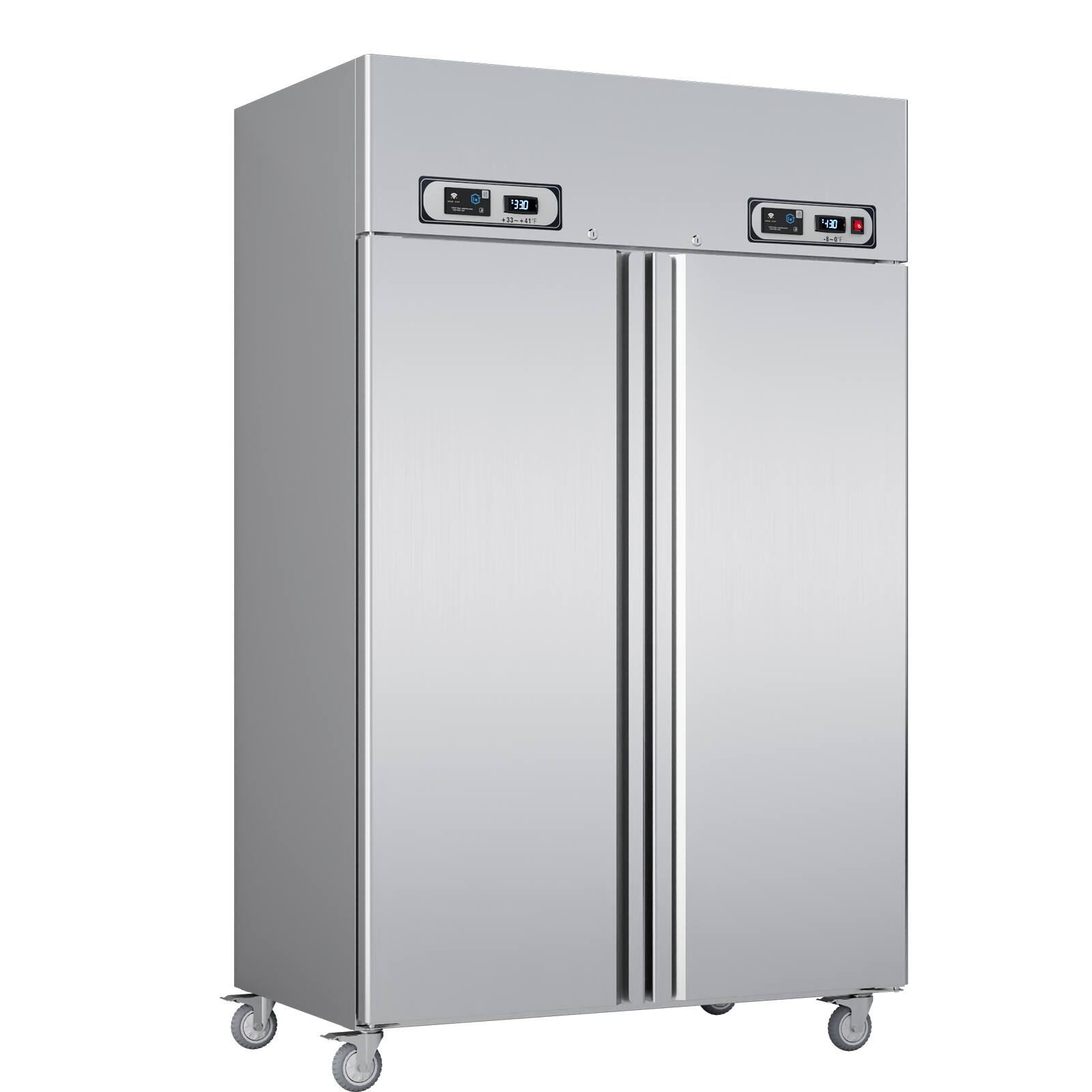 Alt View 4. Veecool - VEECOOL 48" W 36 Cu.Ft WiFi Enabled Commercial Refrigerator Freezer Combo with App in Stainless Steel, Dual Temperature - Stainless Steel.