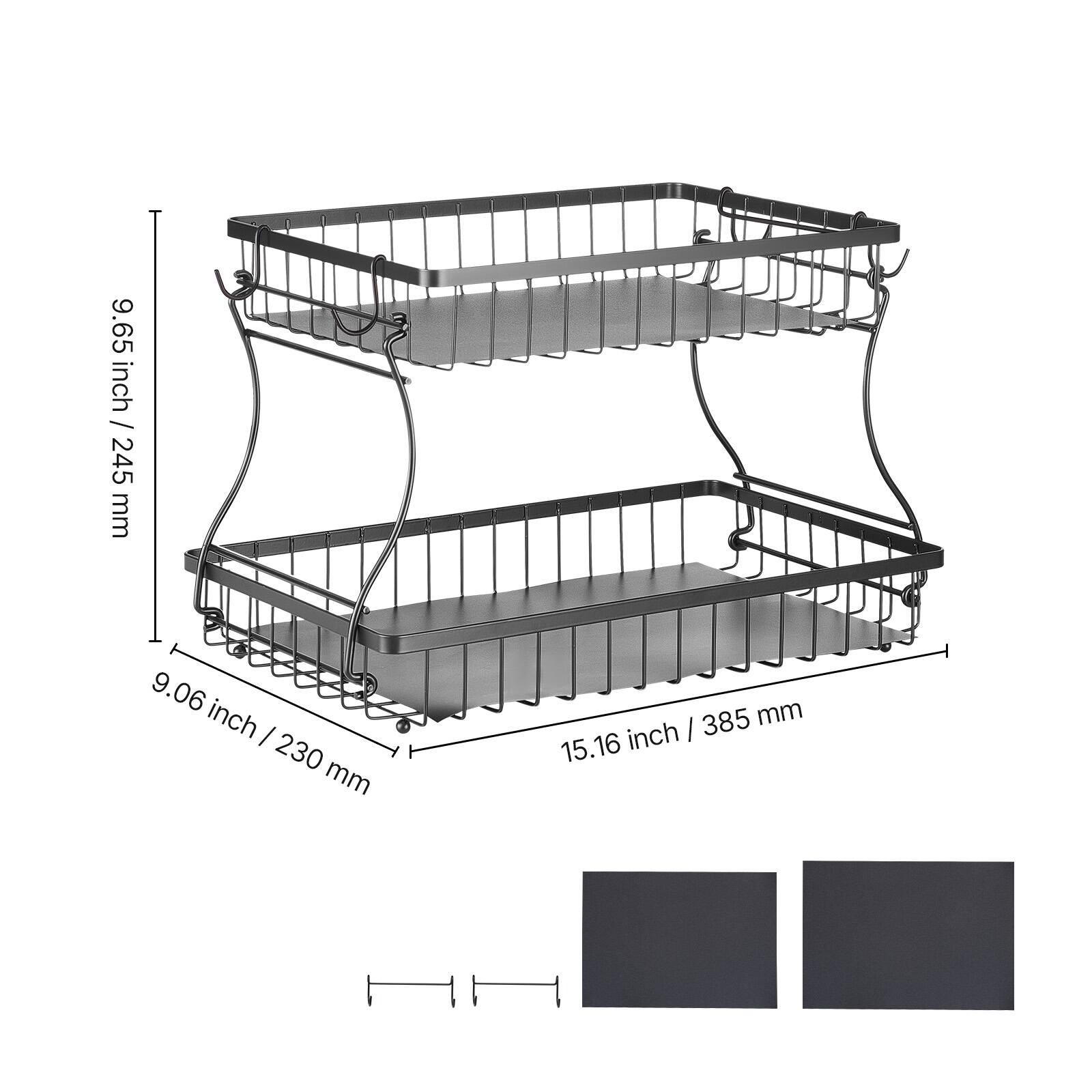 9.65 inch / 24.5 mm  
9.06 inch / 230 mm  
15.16 inch / 385 mm