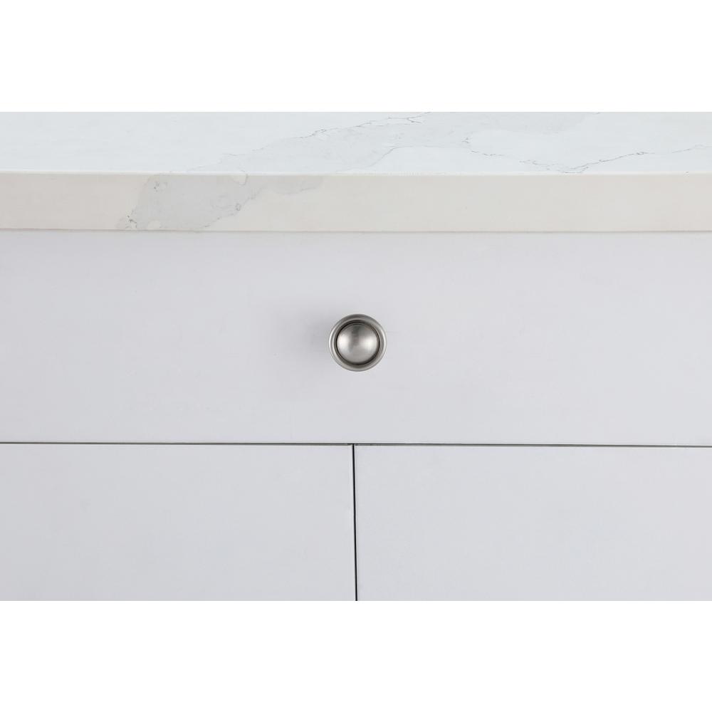 Back. Elegant Decor - Kadea 1.2" Diameter Brushed Nickel Mushroom Knob Multipack (Set of 10) - Brushed Nickel.