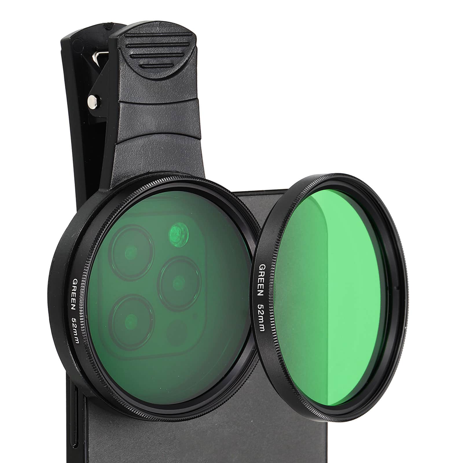 Unique Bargains - 52mm Phone Camera Lens, Clip-On Full Color Filter Circular Polarizing for Smartphones & DSLR