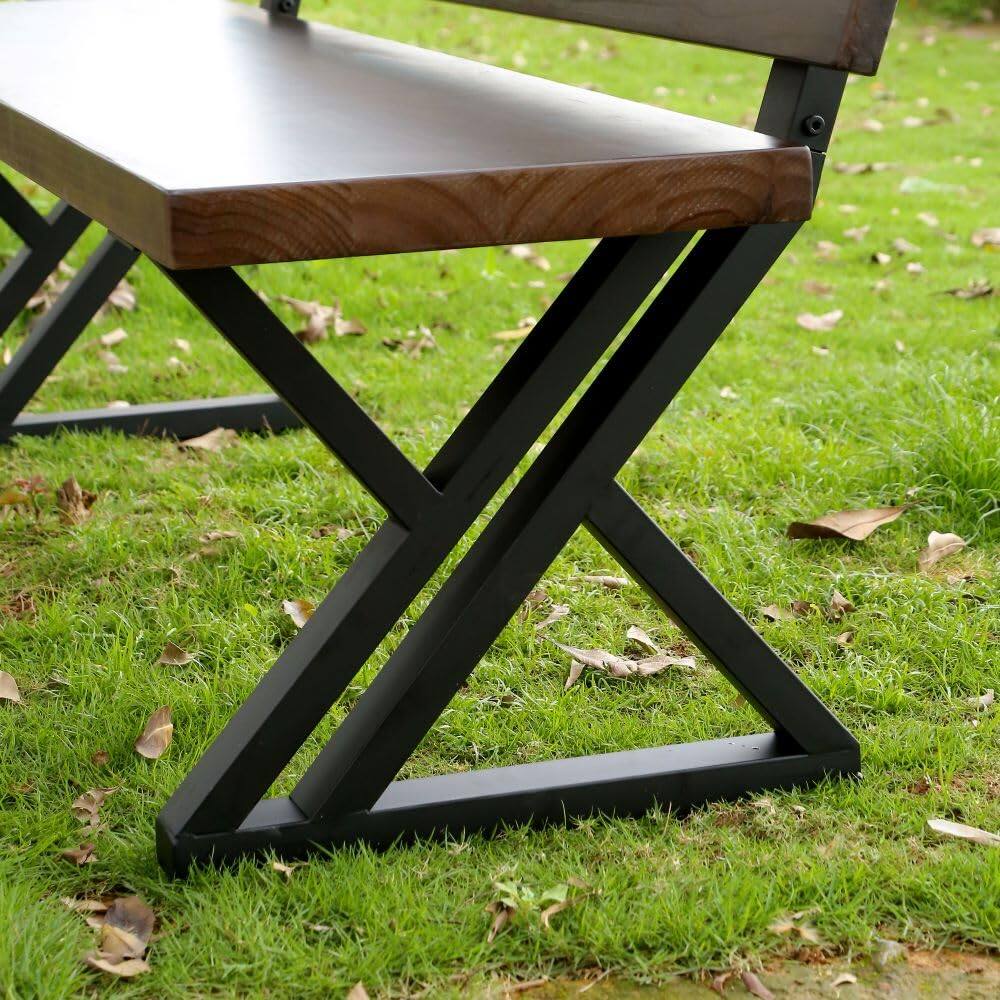 Alt View 4. JETRANSPORT - 16 Inch Metal Bench Backrest Bracket Set Of 2 Ideal For Diy Projects With Butcher Block Countertops And Wood - Default.