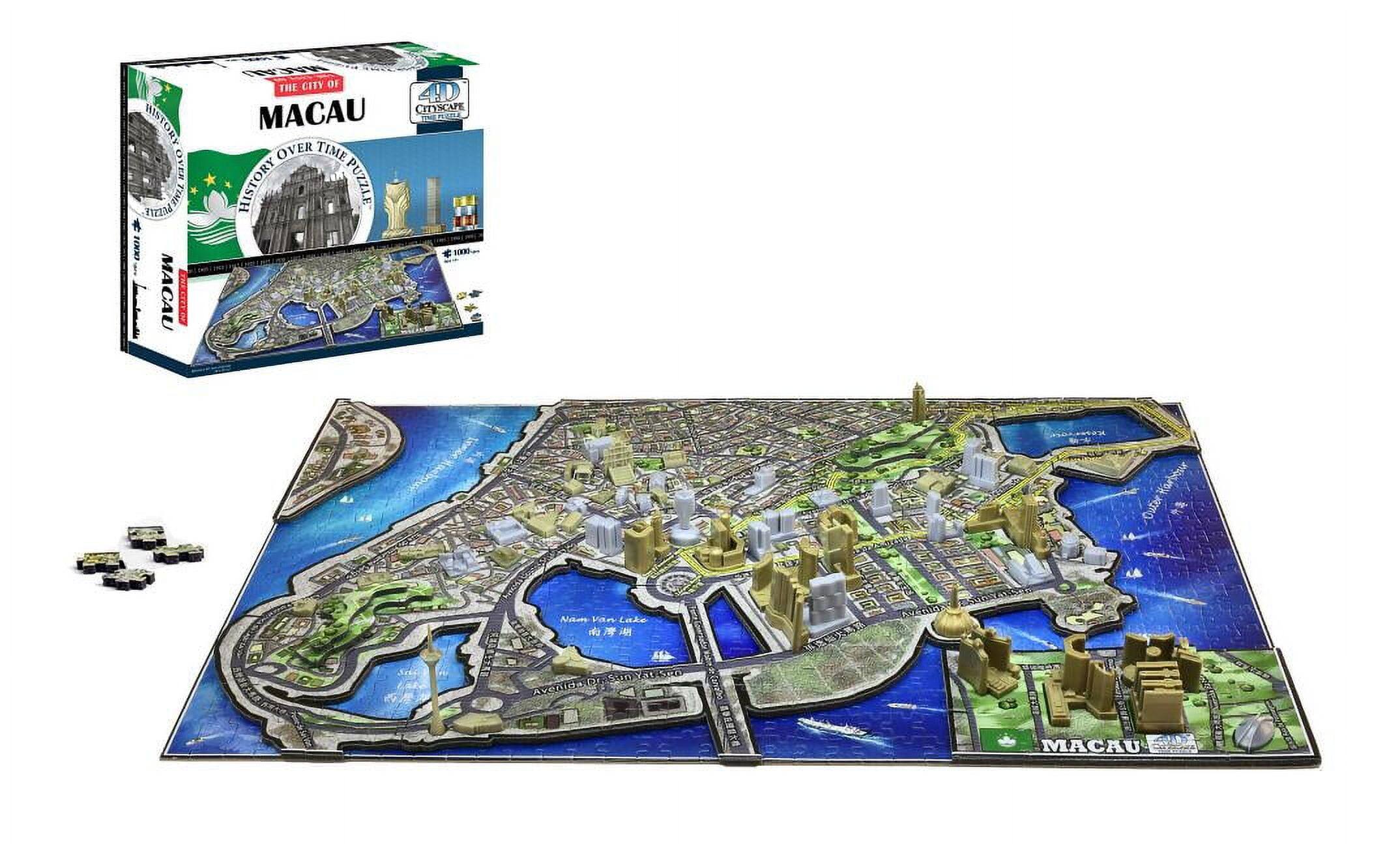 The City of Macau  
4D Cityscape  
History Over Time Puzzle  
1000 Pieces  
Nam Van Lake  
Avenida Dr. Sun Yat Sen  
Macau