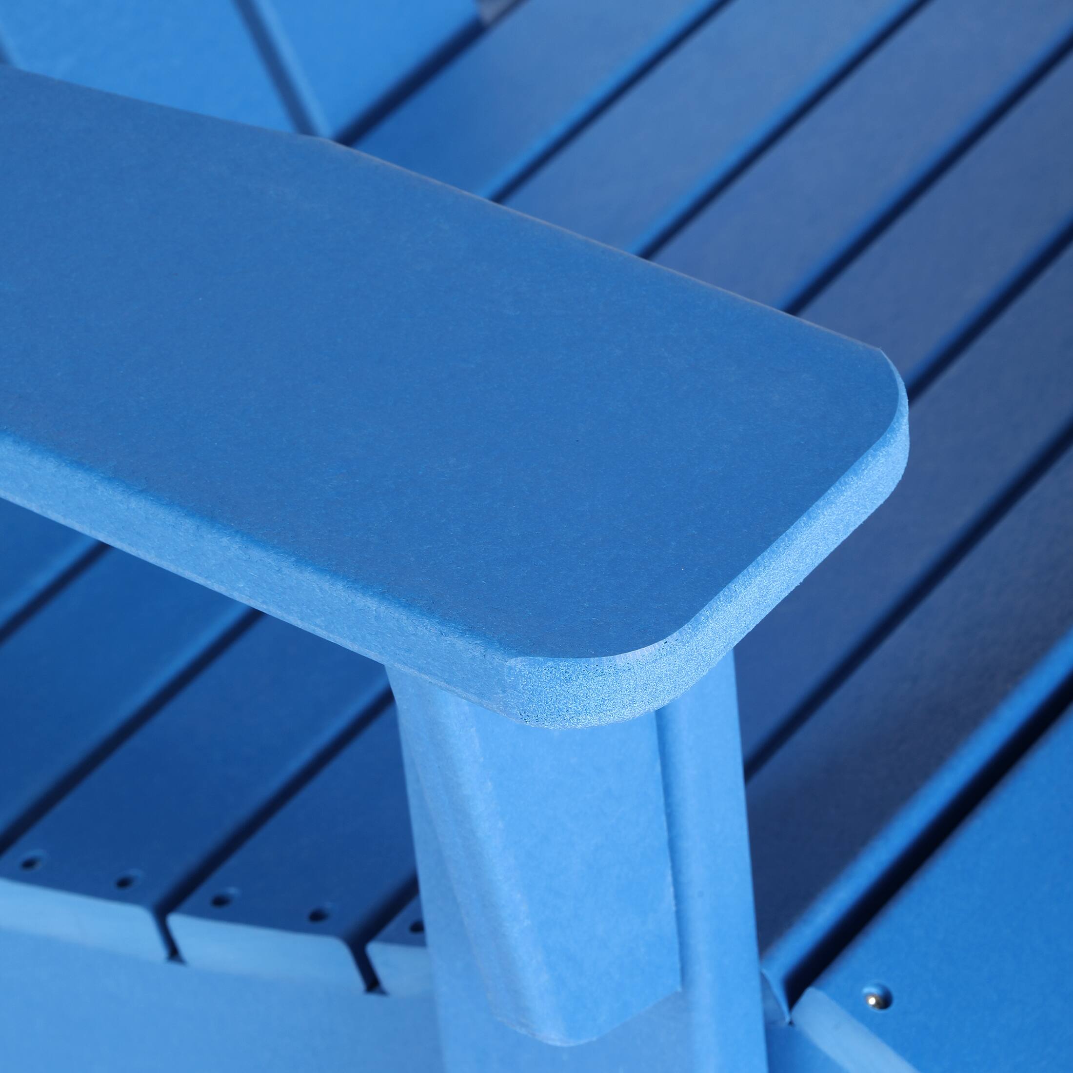 Alt View 4. WestinTrends - WestinTrends Malibu 3-Piece set Outdoor / Patio Poly Adirondack rocking chairs with a side table ( 2 seater ) - Pacific Blue.