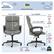 Left. Serta - Hannah Executive Office Chair with Headrest Pillow - Soft Plush - Gray.