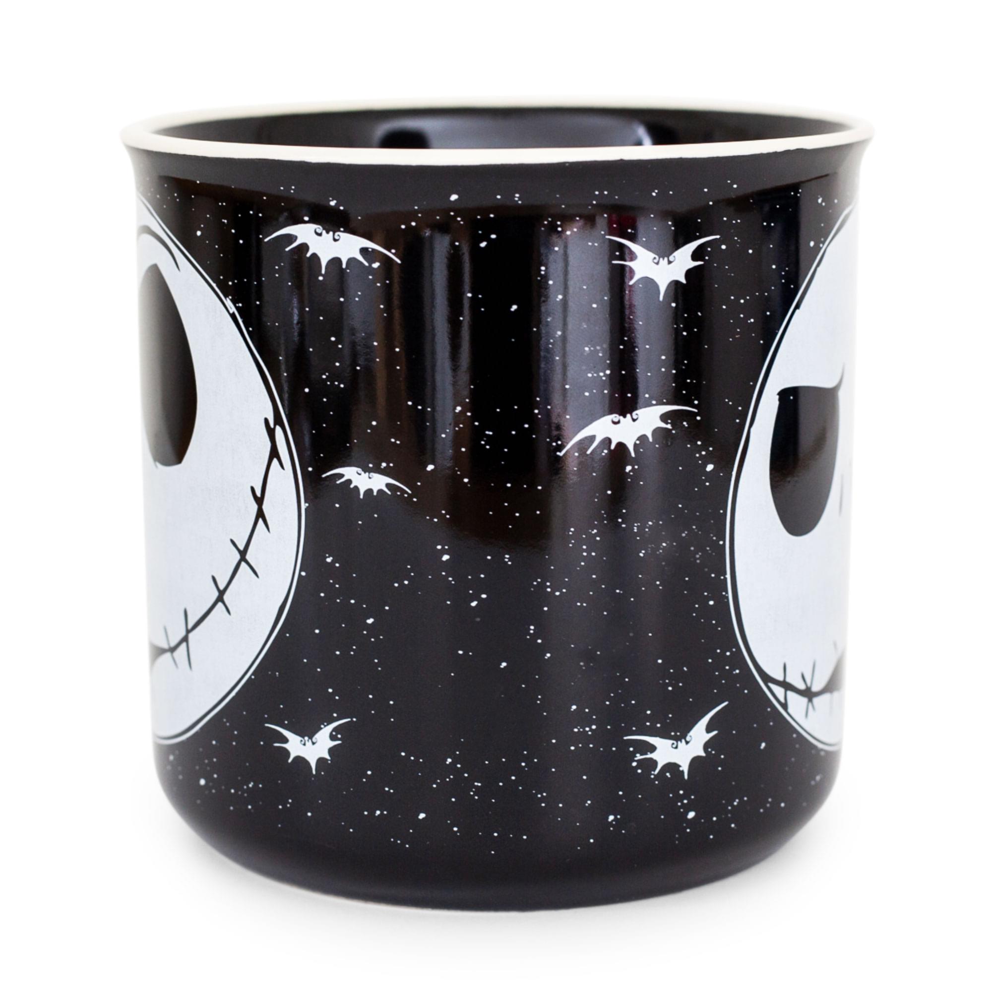 Alt View 1. Disney - Disney The Nightmare Before Christmas Jack Face Ceramic Camper Mug | 20 Ounces - Black.
