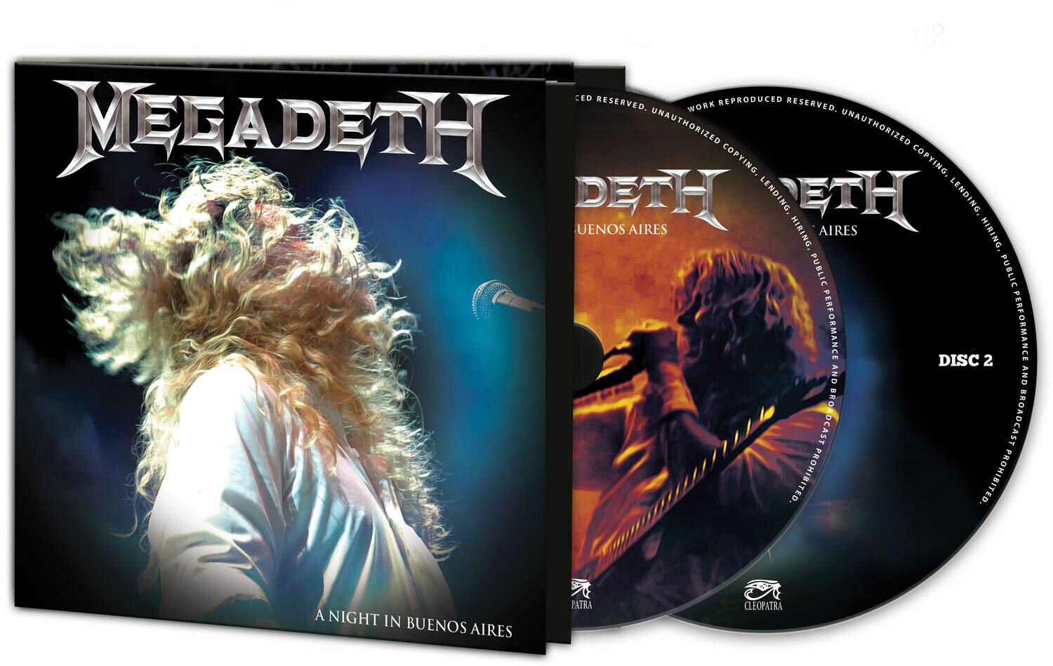 MEGADETH  
A NIGHT IN BUENOS AIRES  

DEATH  
BUENOS AIRES  
DISC 2  

CED RESERVED. WORK RESERVED. UNAUTHORIZED COPYING, LENDING, HIRING, PUBLIC PERFORMANCE AND BROADCAST PROHIBITED.