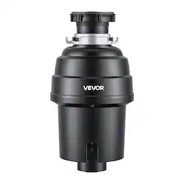 VEVOR - Food Waste Garbage Disposal, 1HP 3500RPM DC Motor, Continuous Feed Kitchen Sink Garbage Disposer, EZ Connect Food Waste - Black