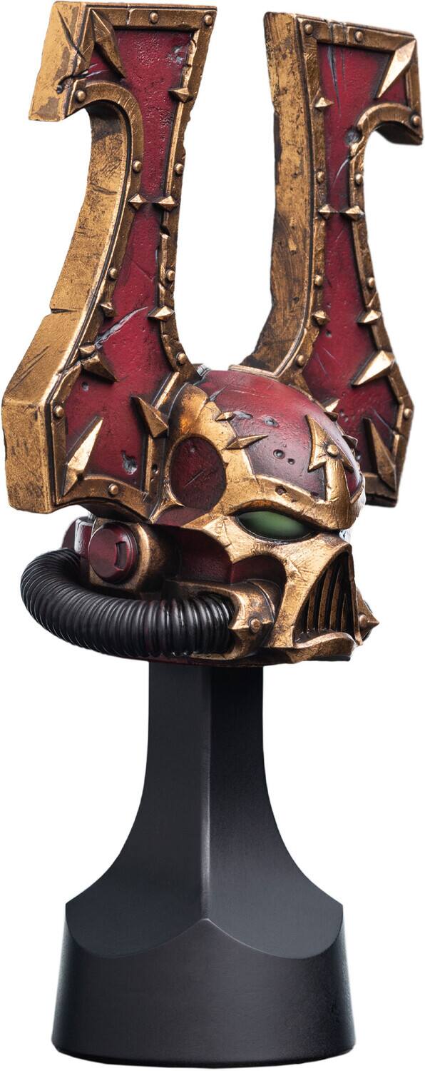 Alt View 1. Weta Workshop - WETA Workshop Mini Prop Replica - Warhammer 40,000 - Khorne Berzerker Miniature Helmet   - COLLECTIBLES - Multicolor.
