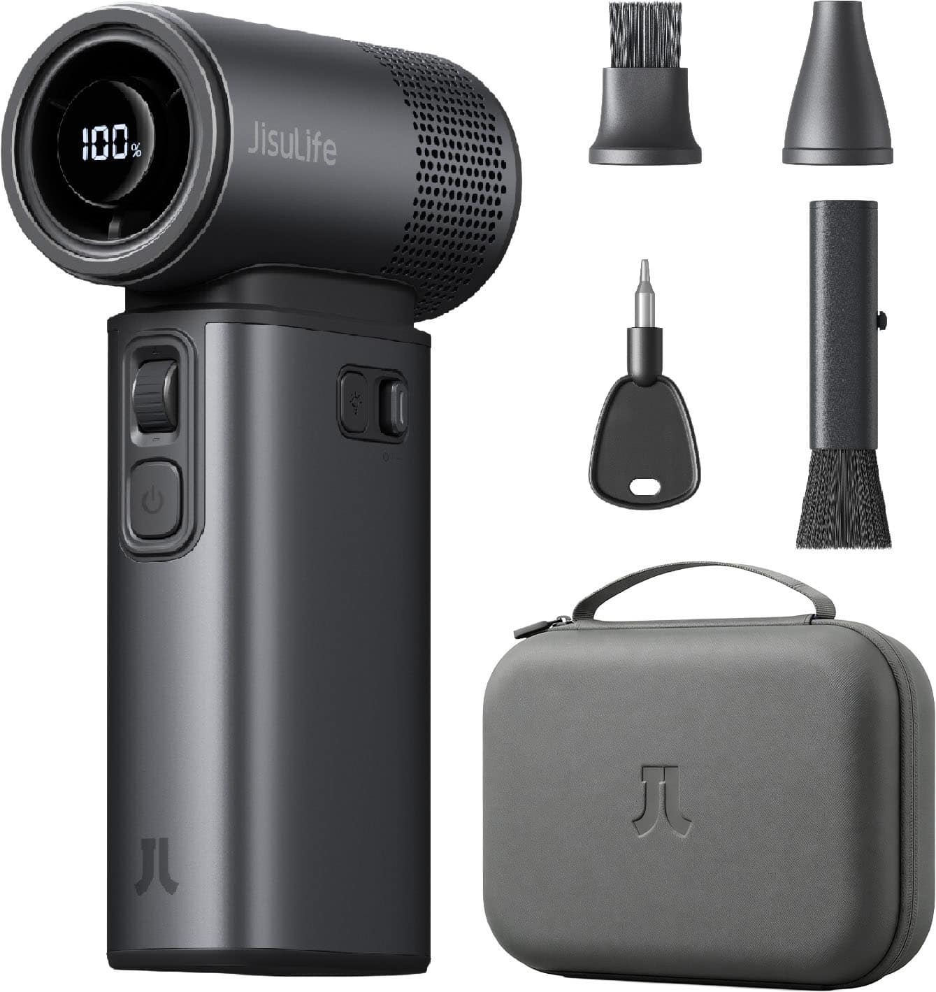 Jisulife - Handheld Fan Ultra2 With Case - Dark Gray