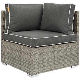 Repose Outdoor Patio Corner by Modway - Light Gray Charcoal