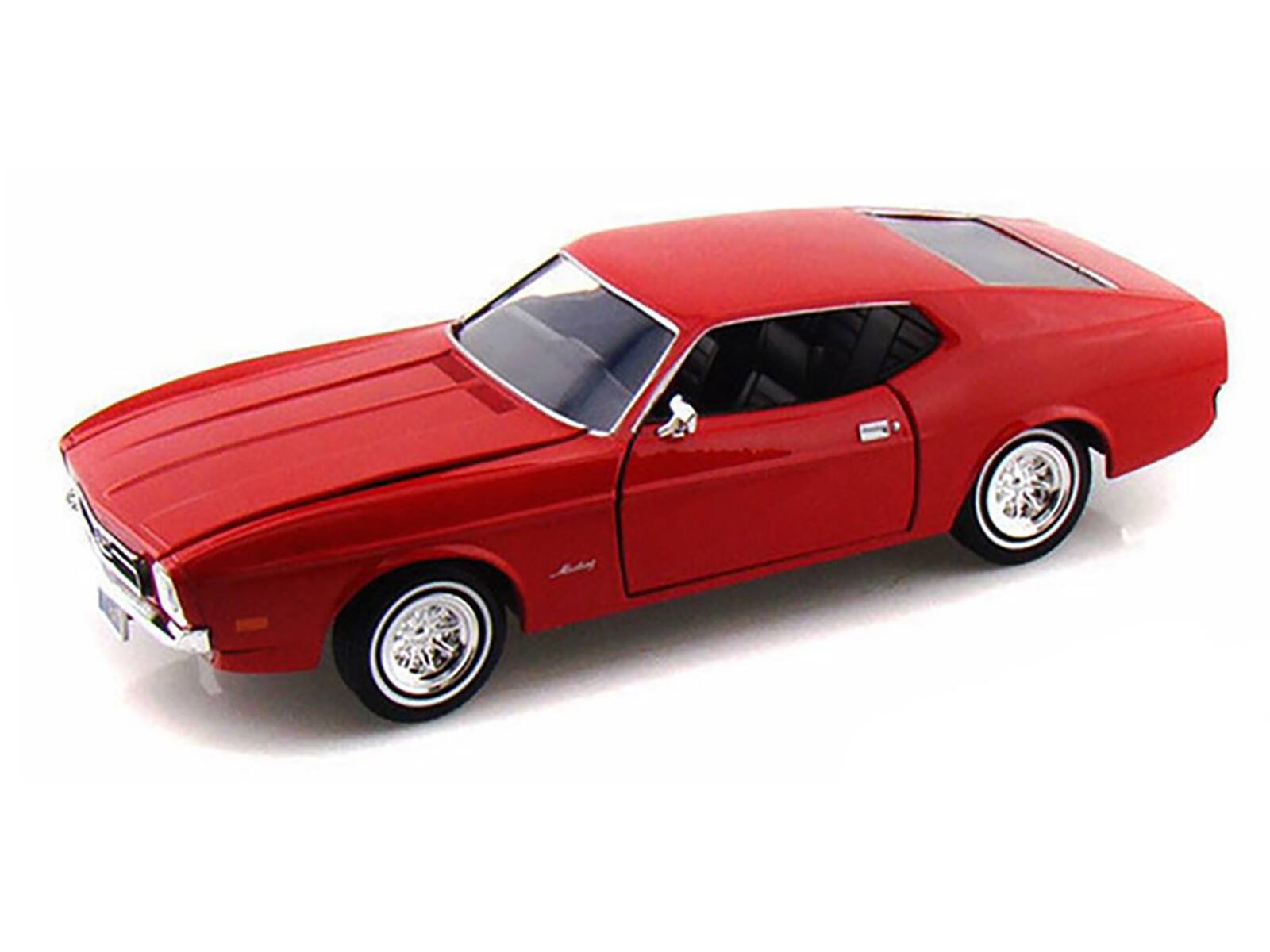 Alt View 4. Motormax - 1971 Ford Mustang Sportsroof Red 1/24 Diecast Model Car by Motormax.