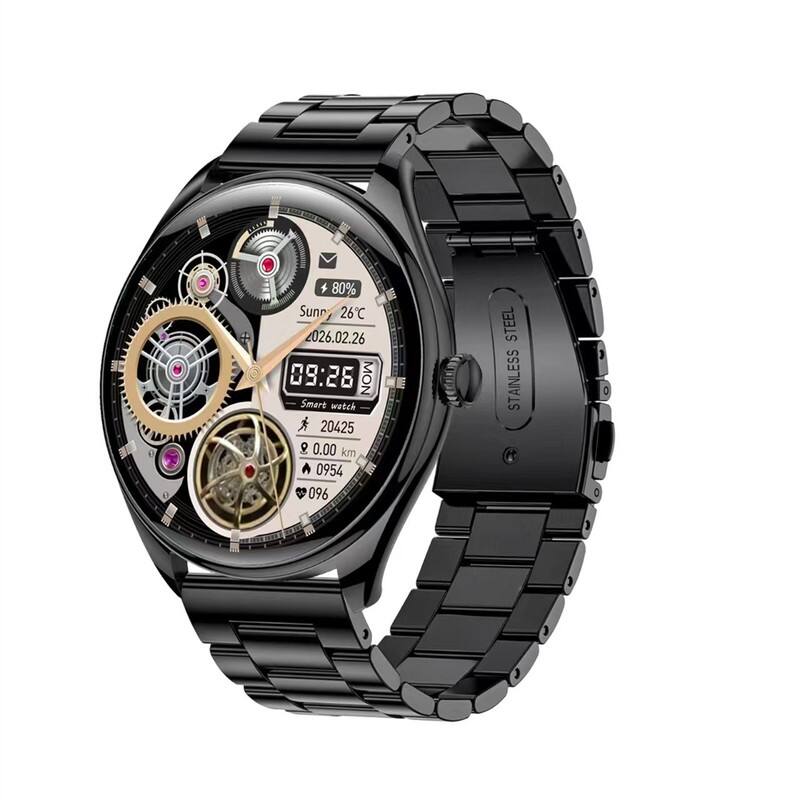 4 80% Sunn 26C 2026.02.26 09:26 MON Smart watch 20425 0.00 km 0954 096 STEEL STAINLESS