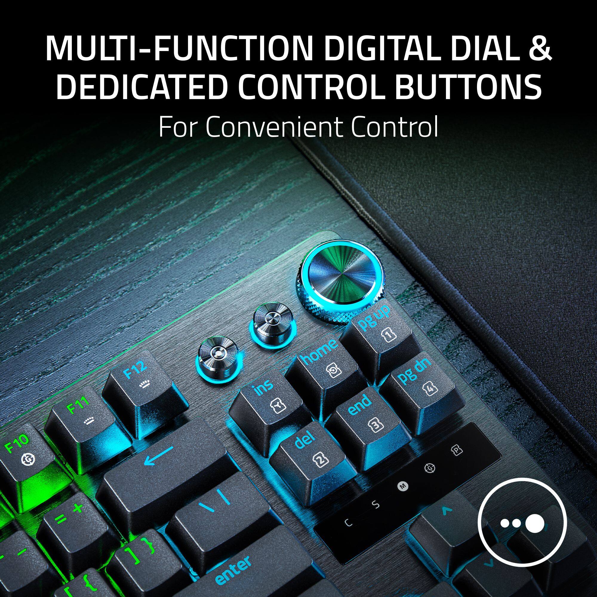 MULTI-FUNCTION DIGITAL DIAL & DEDICATED CONTROL BUTTONS  
For Convenient Control  

F10  
F11  
F12  

+  
=  
{  
}  

pg up  
home  
pg dn  

end  
del  
ins  

enter  

G  
M  
I  
S