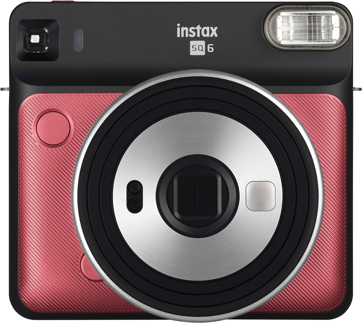 Alt View 1. Fujifilm - Fujifilm Instax Square SQ6 - Instant Film Camera - Ruby Red - Bundle - Ruby Red.