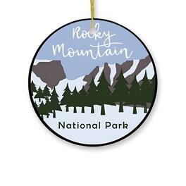 OrnamentallyYou - Rocky Mountains National Park Ornament Circle Version 1 - Multi-colored