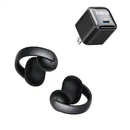 Soundcore - AeroClip by Anker with USB C Charger Block 20W,Open-Ear Earbuds, Clip-On Headphones, Adaptive Comfort