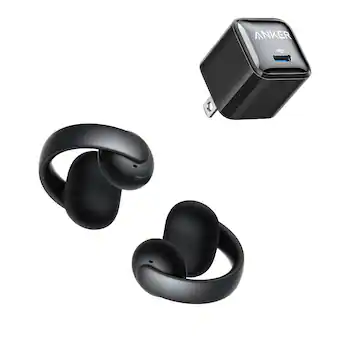 Soundcore AeroClip by Anker with USB C Charger Block 20W,Open Ear Soundcore AeroClip by Anker with USB C Charger Block 20W,Open Ear
