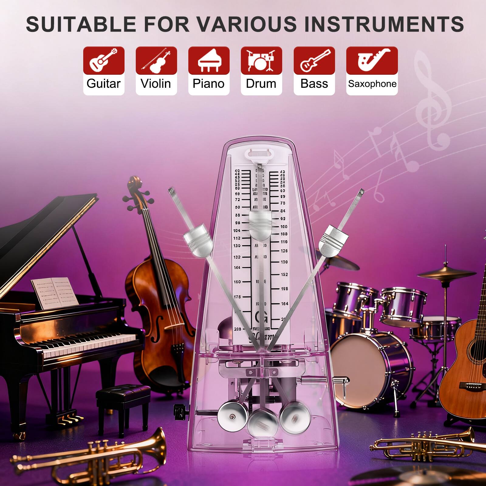 SUITABLE FOR VARIOUS INSTRUMENTS

Guitar  
Violin  
Piano  
Drum  
Bass  
Saxophone