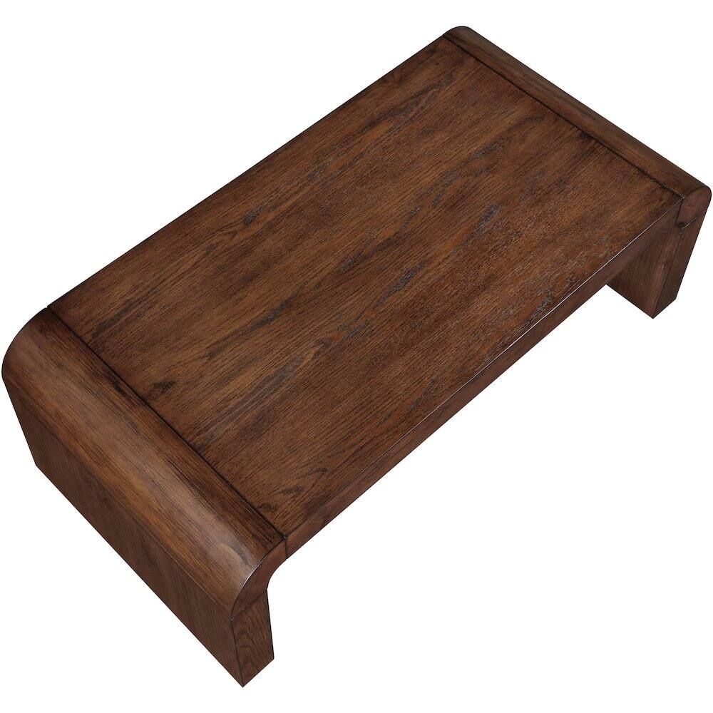 Alt View 3. Meridian Furniture - Toulon Brown Oak Veneer Coffee Table - Brown.