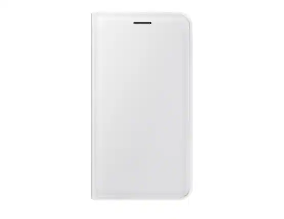 Front. Samsung - Samsung Galaxy J1 2016 Flip Wallet Cover I Color: White - white.