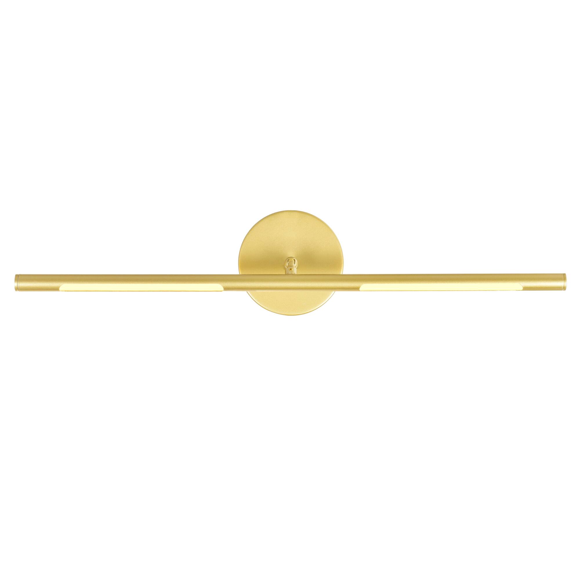 Angle. CWI Lighting - Oskil LED Integrated Wall Light With Satin Gold Finish - Satin Gold.