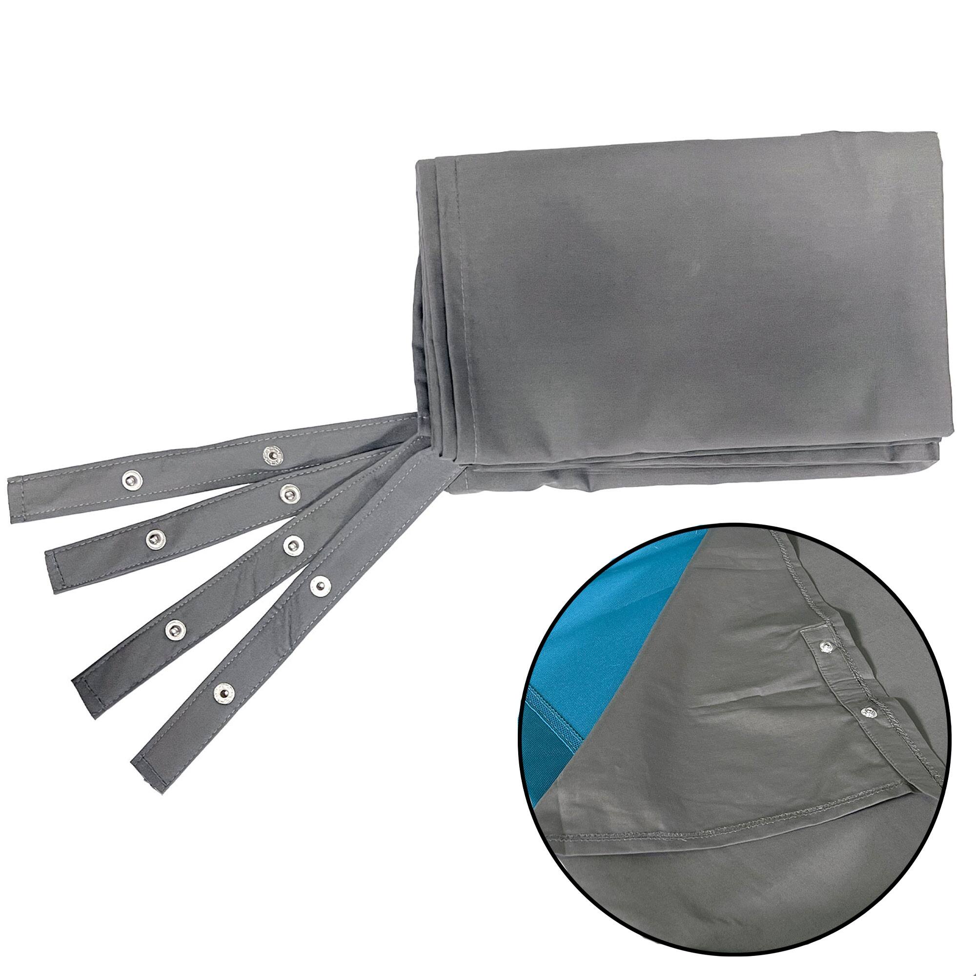 Disc-O-Bed - Kids Cot Sheet for Portable Folding Bed Systems and Camping, Grey - Gray