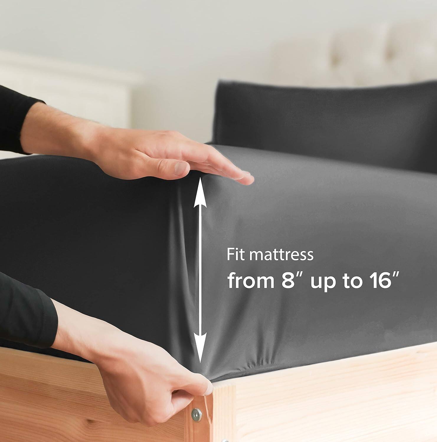 Fit mattress from 8" up to 16"