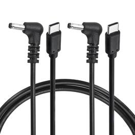 Unique Bargains - USB C to DC Power Cable, 15V 3A 45W, 3.5x1.35mm, PD Trigger for Laptop/Monitor/Security Camera, 2pcs - Black