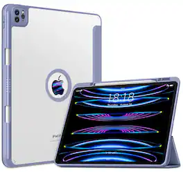 DTTO - Case for iPad Air 13" (M2/M3) and iPad Pro 12.9" (3rd/4th/5th/6th Gen) ,Smooth Matte Back,TPU Shockproof Frame - Blue Purple