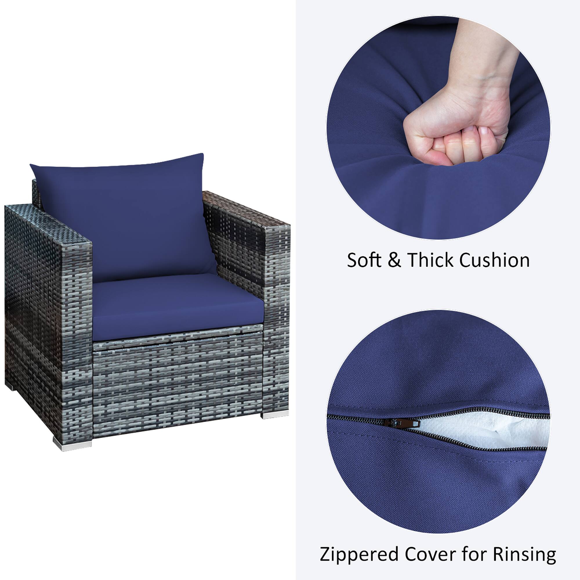 Soft & Thick Cushion Zippered Cover for Rinsing