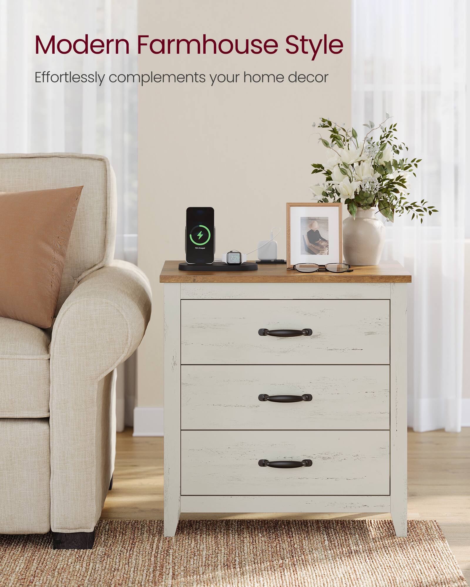 Modern Farmhouse Style  
Effortlessly complements your home decor