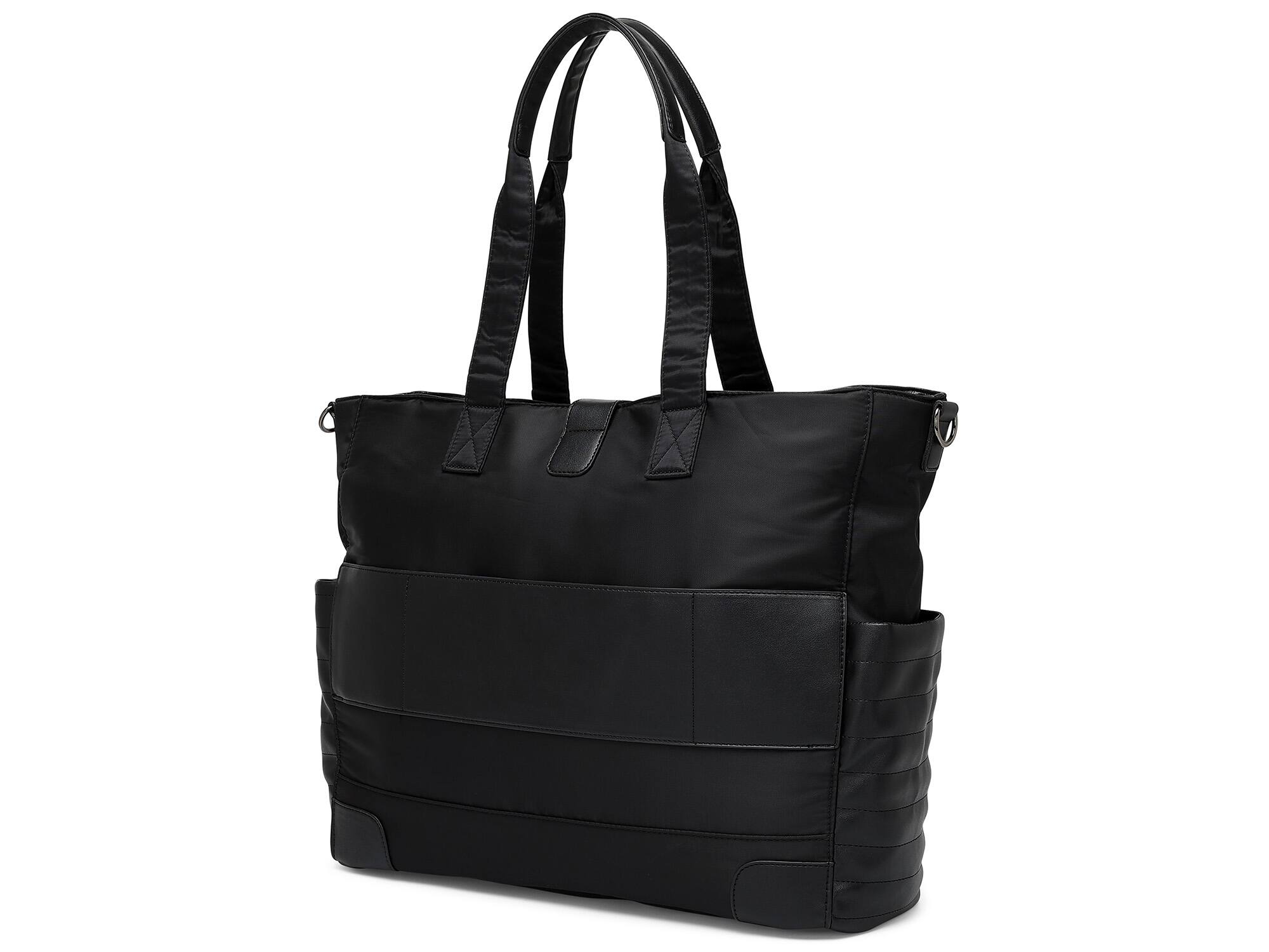 Alt View 4. Elle - ELLE Voyage 25L Twill and Vegan Leather Weekender Duffel Bag | Black - Black.