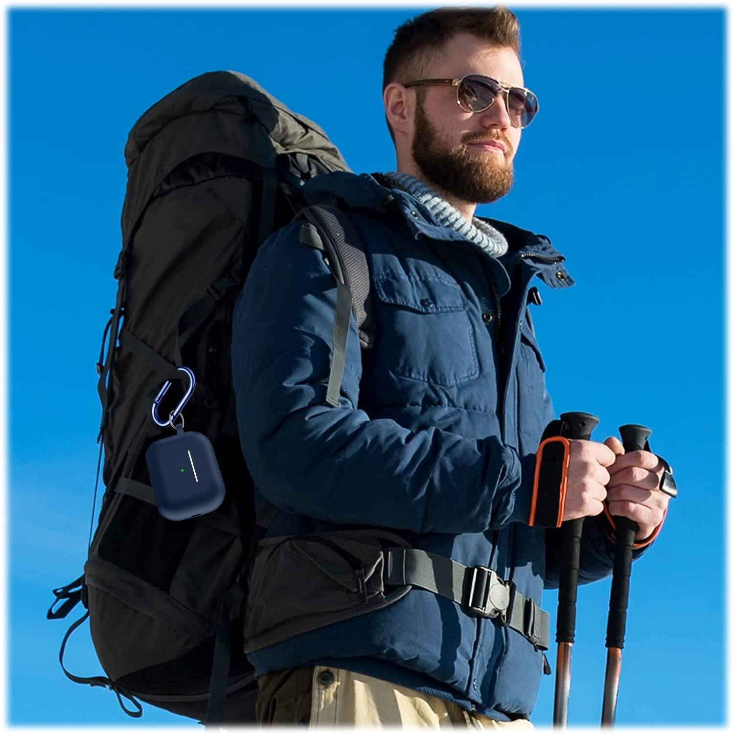 Alt View 16. SaharaCase - Case for Apple AirPods Pro (2nd Generation 2022) - Dark Blue.