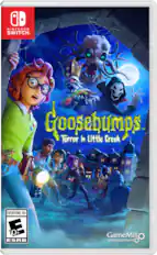 Nintendo Switch. Goosebumps: Terror in Little Creek. TM & © 2017 Scholastic Inc. (s2017) Published by GameMill Entertainment. In the saving memory of M. Rutherford Glover (1940-2015). Everyone 10+. ESRB.