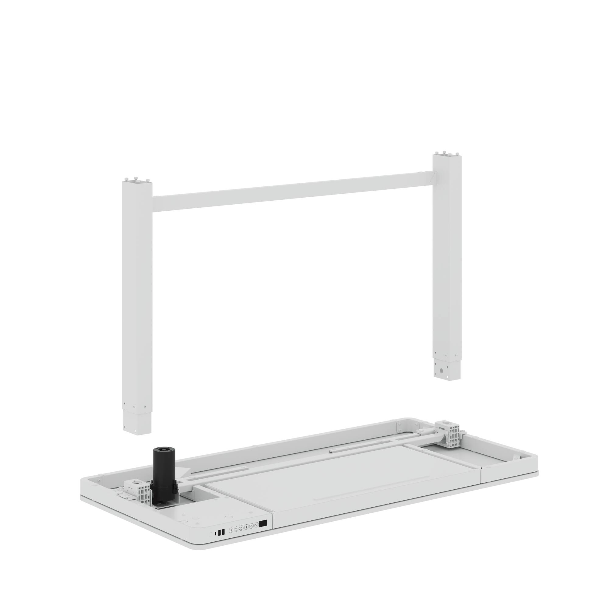 Alt View 1. FlexiSpot - FlexiSpot EW8 Electric 48"W Electric Height-Adjustable Standing Desk, White - White.