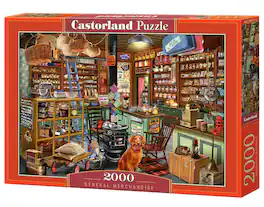 Castorland - 2000 Piece Jigsaw Puzzles, General Merchandise, old style American store, Adult Puzzles, C-200771-2 - Red