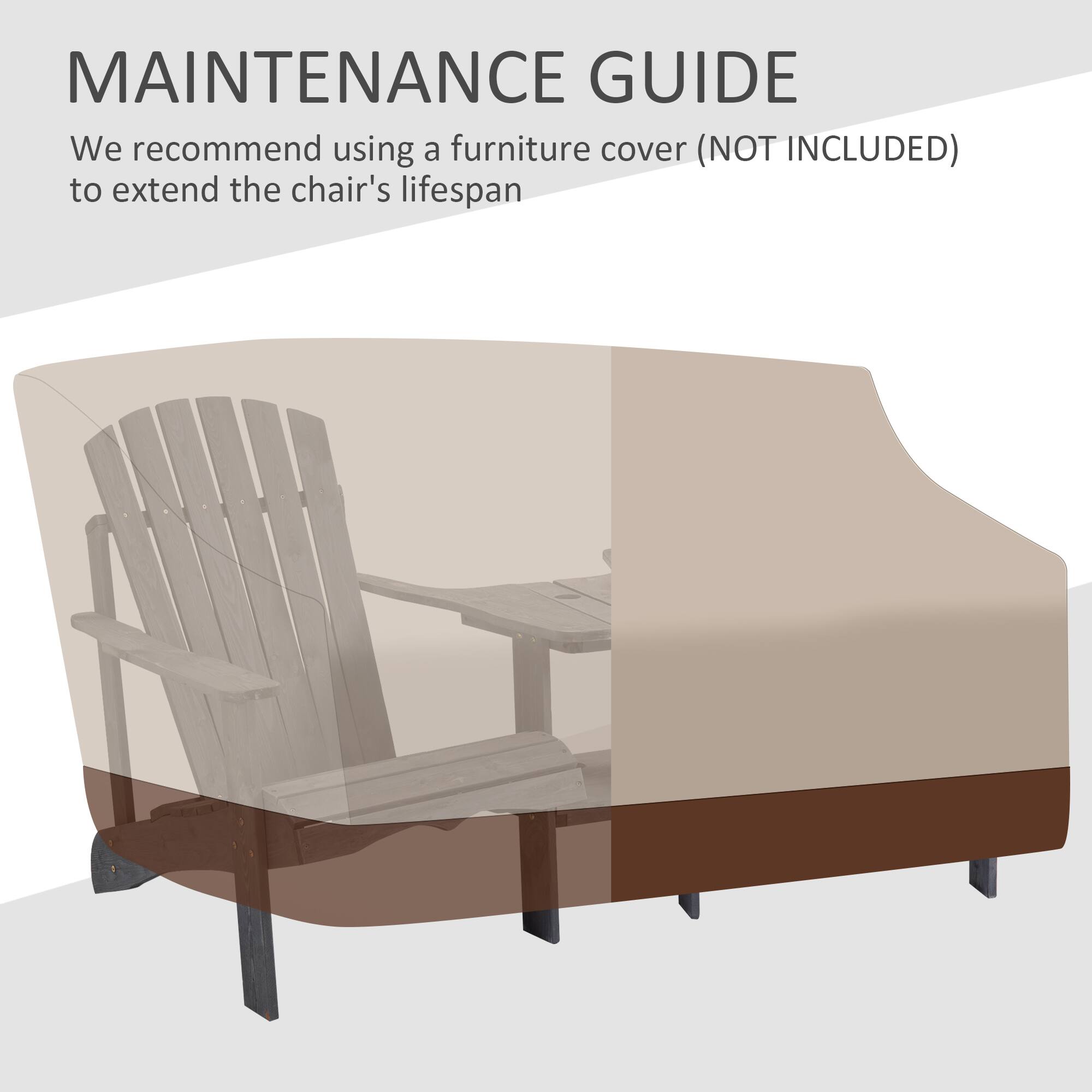 MAINTENANCE GUIDE
We recommend using a furniture cover (NOT INCLUDED) to extend the chair's lifespan